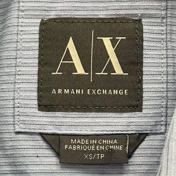 COPY - Armani Exchange blue pinstripe button down collared business professiona… - Picture 9 of 12